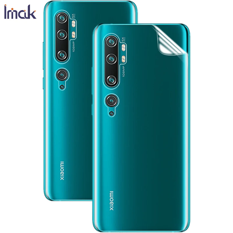 2 шт полное покрытие для Xiaomi Mi CC9 Pro Note10 Note 10 Pro защита экрана задняя крышка наклейка Imak все стоящая Гидрогелевая пленка - Цвет: 2PCS For Back