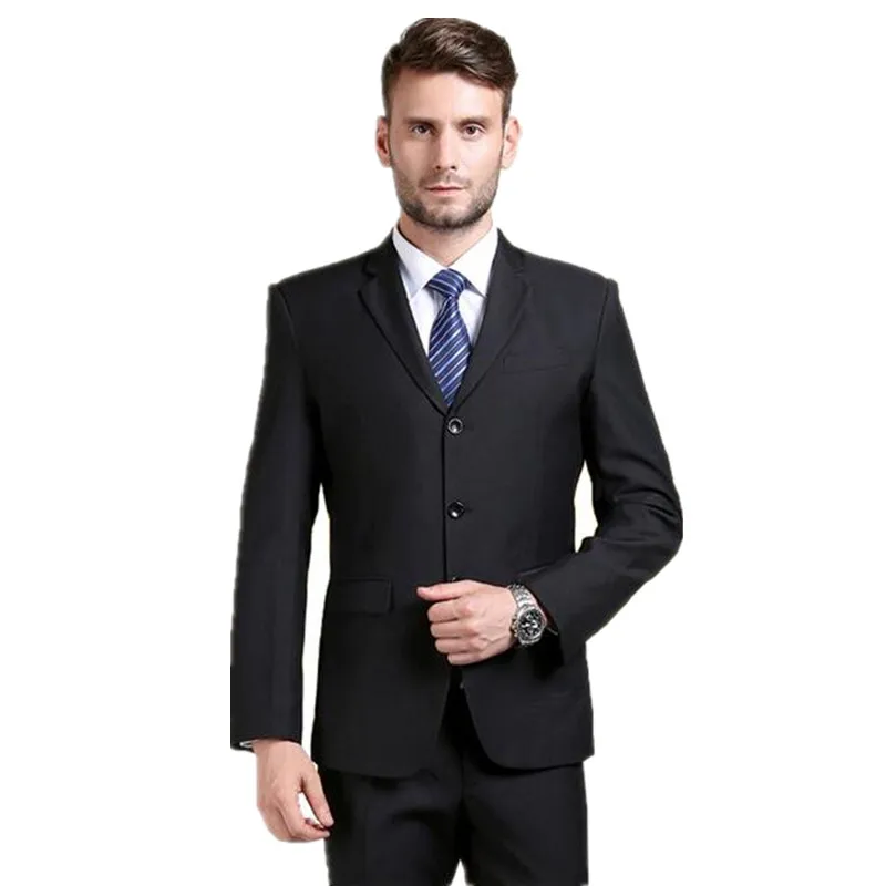 

(Jackets+Pants) New fashion Men Suit Superior Three grain of buckle Slim Fit Tuxedo Fashion groom dress three-piece