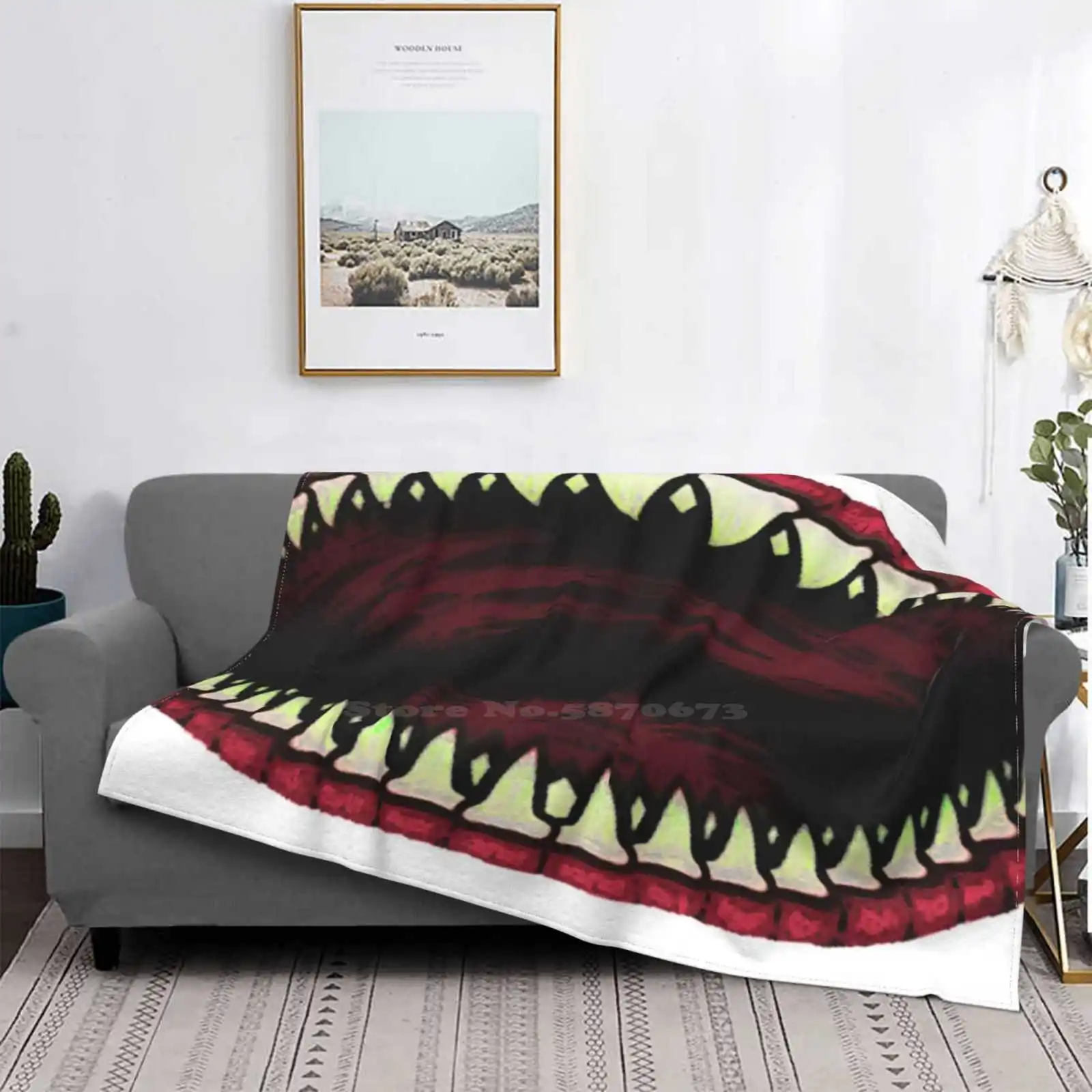 Bocca Di Squalo Nuovo Arrivo Moda Per Il Tempo Libero Coperta Di Flanella Calda Bocca Di Squalo Squalo Denti Di Squalo Tendenza Alla Moda 2020 Blocco 