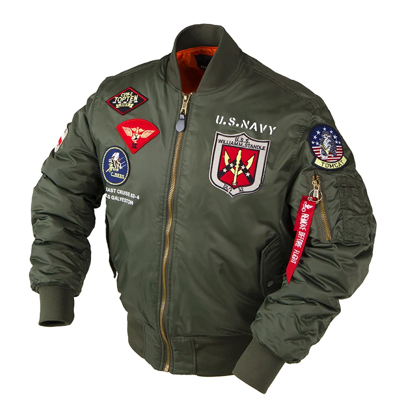 2020a/w зимняя верхняя куртка пистолета бомбардировщика Куртка varsity тактическая MA 1