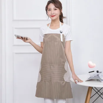 

1Pcs Barber Salon Plaids Striped Cotton Linen Apron Woman Adult Shampoo Haircuts Cloth Wrap Hair Salon Tool