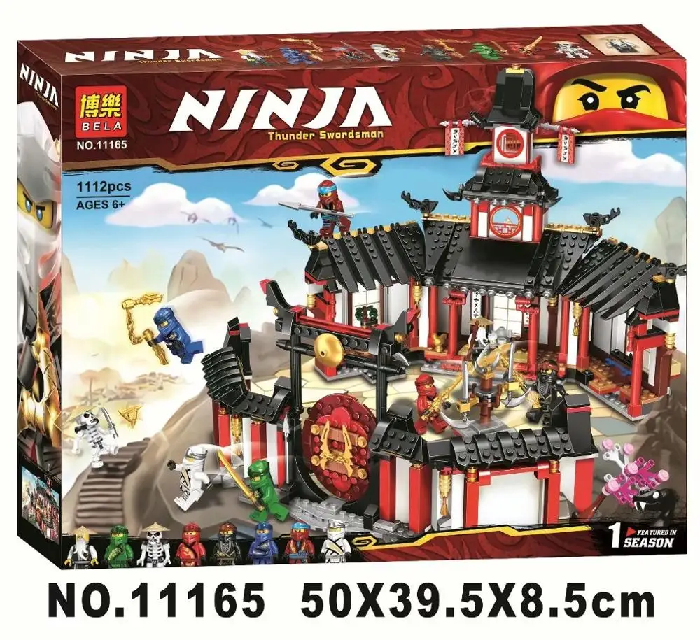 Новинка 11165 Ninja Monastery Of Spinjtzu совместимые с Ninjagoes строительные блоки кирпичи
