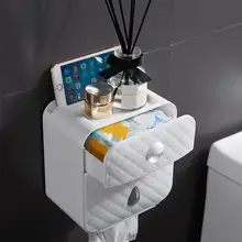 Держатель для туалетных рулонов водонепроницаемый пластиковый держатель для бумажных полотенец Настенный туалетный рулон бумажная панель с трубками для хранения мыльница, аксессуары для ванной комнаты