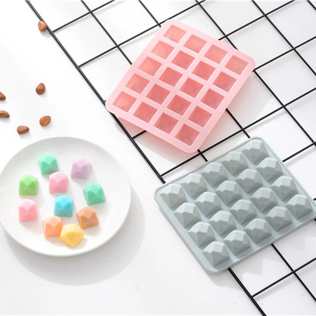 Selecto Bake 1 X 3D Diamonds Ice Cube Chocolate Tray Mould Silicone Party Maker