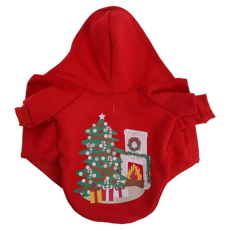 christmas tree gift Рождество Хэллоуин Одежда для собак S/M/L/XL костюм Санты Рождественская Одежда для животных пальто с капюшоном Одежда для собак - Цвет: christmas tree gift
