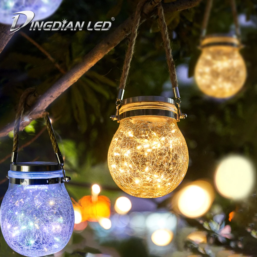 2 м 20leds Crack Bottle Lights String Outdoor Solar Garden Christmas Fairy для подвесные украшения