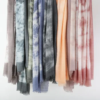

Spring Autumn Winter Cotton Linen Color Tie-dye Scarf Retro Ethnic Style Wild Sunscreen Beach Towel Warm Simplicity Shawl C43