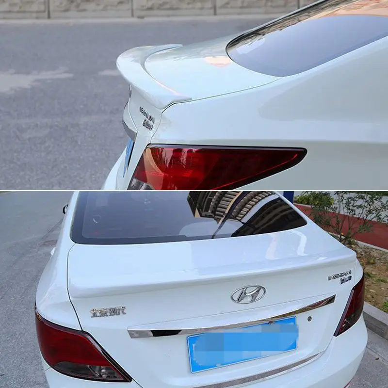 For Hyundai Verna Accent Spoiler Abs Material Car Rear Wing Primer