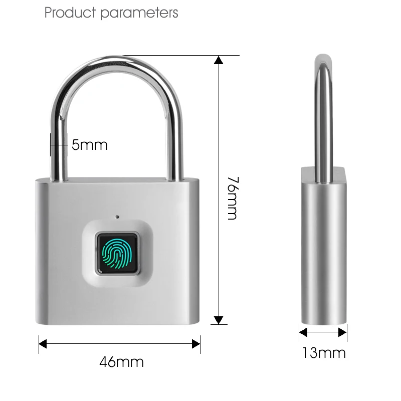 Безопасность Keyless USB Перезаряжаемый дверной замок отпечаток пальца Умный Замок быстрая разблокировка