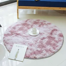 Нордический ins круглый пестрый галстук-краситель градиент ковер журнальный столик для гостиной коврик длинные волосы моющийся ковер для спальни новое поступление