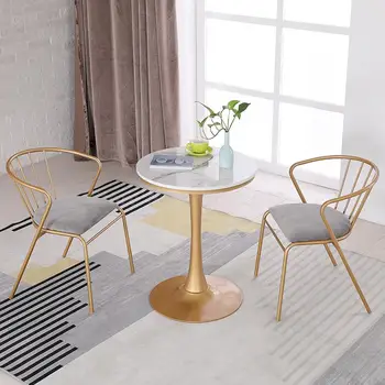 

Nordic simple gold dressing chair creative personality dining chair leisure table and chair office chair computer desk chair