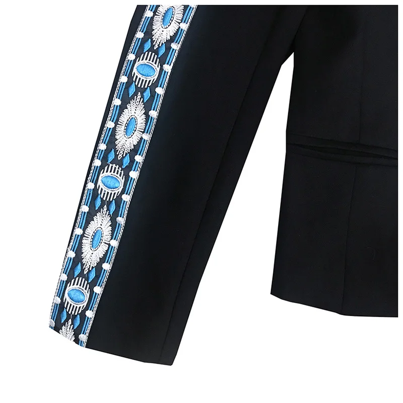 Embroidered Suit Autumn Stylist Handsome Small Suit Men Showing Photographic Fashion Coat men suit jacket