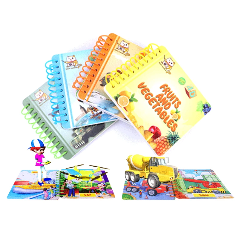 

Miao tu 4D Card AR Early Learning Fun Manual Set Weapons Architecture Traffic Tools Fruit & Vegetable