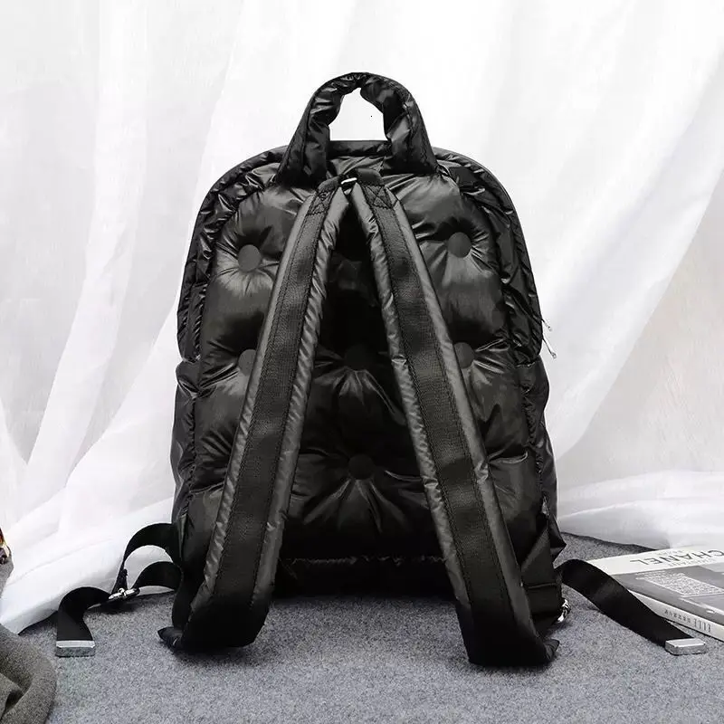 Winter Women jacket Space Pad Cotton Feather Down Bag Fashion space cotton air Backpack ladies Casual Large Capacity Sac