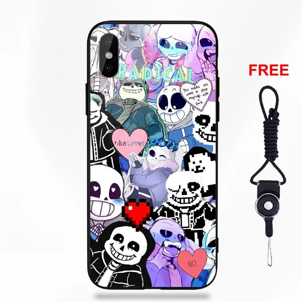 Дизайнерская игра Undertale Sans плакат для huawei Honor 7X P20 Lite mate 10 Pro для Galaxy S8 S9 Plus Redmi 5 Note 5A 6 стеклянный чехол
