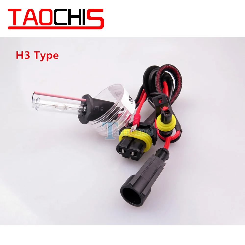 Taochis 12V 35W H3 HID Ксеноновые Сменные фары автомобильные фары 3000K 4300k 5000k 6000k 8000K 10000K 12000K Розовая ксеноновая лампа