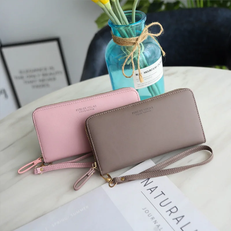 Wristband Women Long Clutch Wallet Large Capacity Wallets Female Purse Lady Purses Phone Pocket Card Holder Carteras