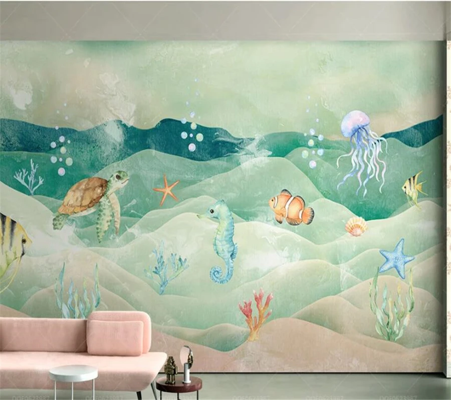 Papel Pintado Infantil 3D Coche Retro Doodle - Mural Decorativo 150x105cm, Fácil Instalación