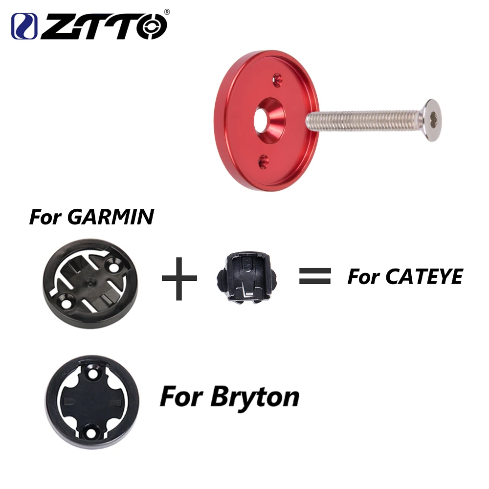 Bicycle Stem Top Cap Computer Stopwatch Mount Holder for Garmin/Bryton/Cateye 