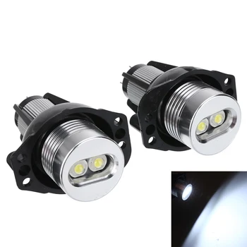 

Hot 2Pcs 20W 12V Car Angel Eyes LED Headlight White Fog Marker Lights Halo Ring Light Bulb For BMW E90 E91