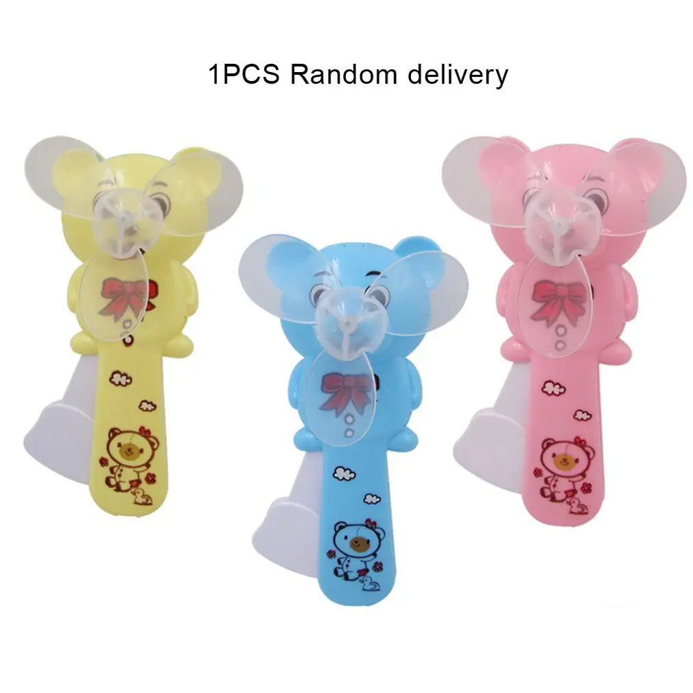 

1pcs Summer Mini Portable Bear Hand Pressure Fan Handheld Cooling Fan Children Educational Toy Cooling Fan Random Color