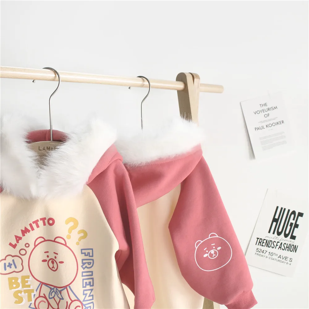 Tonytaobaby/зимнее платье; Новинка; детская одежда; вельветовые толстовки с капюшоном; Длинная толстовка с капюшоном для детей; толстовки для девочек
