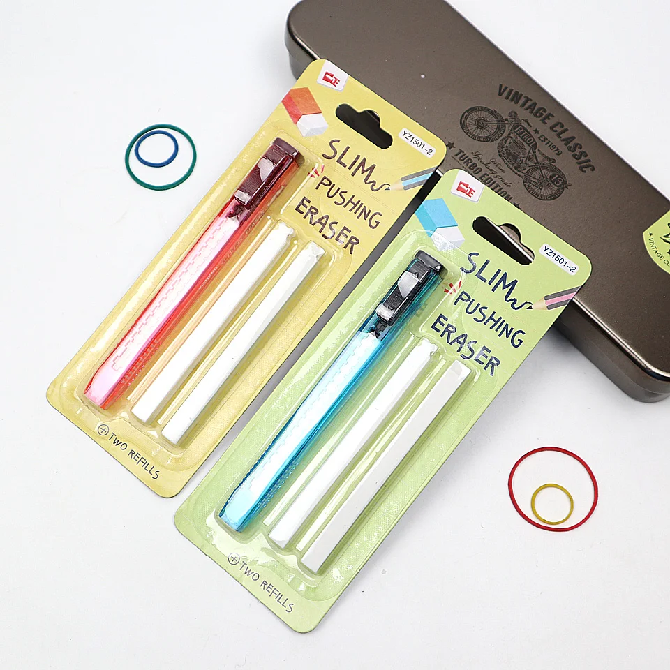 

Novelty Cute Pen Shape Eraser Rubber School Stationery Pencil Rubber Eraser Office Accessories Kids Learning Supplies 2pcs/lot