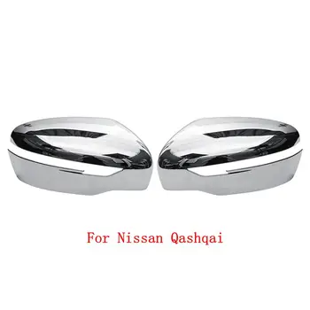 

1Pair Car Door Wing Chrome Styling Rearview Mirror Cap Cover For Nissan Qashqai J11 Rogue X-Trail T32 2014 2015 2016 2017