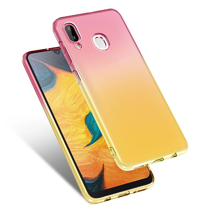 100 шт градиентный цветной, мягкий, из ТПУ силиконовый чехол для Xiaomi mi 9 SE Red mi 7 6 Note Pro Go ультратонкий противоударный чехол
