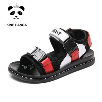 

KINE PANDA Summer Children Beach Boys Sandals Kids Shoes Genuine Leather Open Toe Casual Sport Sandals for Boys School 26-37
