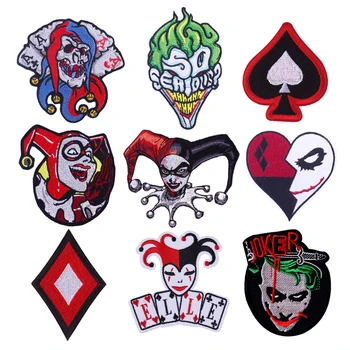 

Joker Patch Iron On Patches On Clothes Embroidered Patches For Clothing DIY Stickers Sewing On Clothes Apparel Accessory