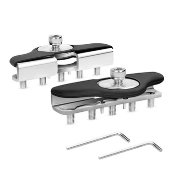 

2pcs Engine Cover Pillar Auxiliary Work Light Bracket Hood Mounting Truck Clamp Holder Universal Stainless Steel Headlight