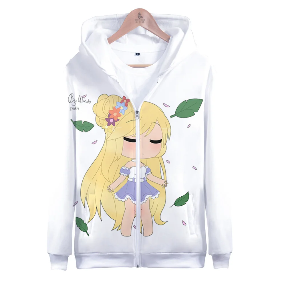 Gacha vida para baixo jaquetas manga longa hoodies kawaii hoodie japão  roupas - AliExpress