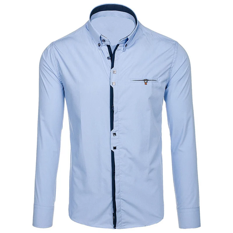 Zogaa 2019 Men s Fashion Office Shirt Slim Fit Long Sleeve Casual Business Shirts Men Dress 5