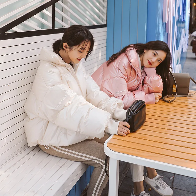 

Main Push 2018 Autumn And Winter New Style Korean-style INS Super Fire Bronze Fabric Short Cotton Coat