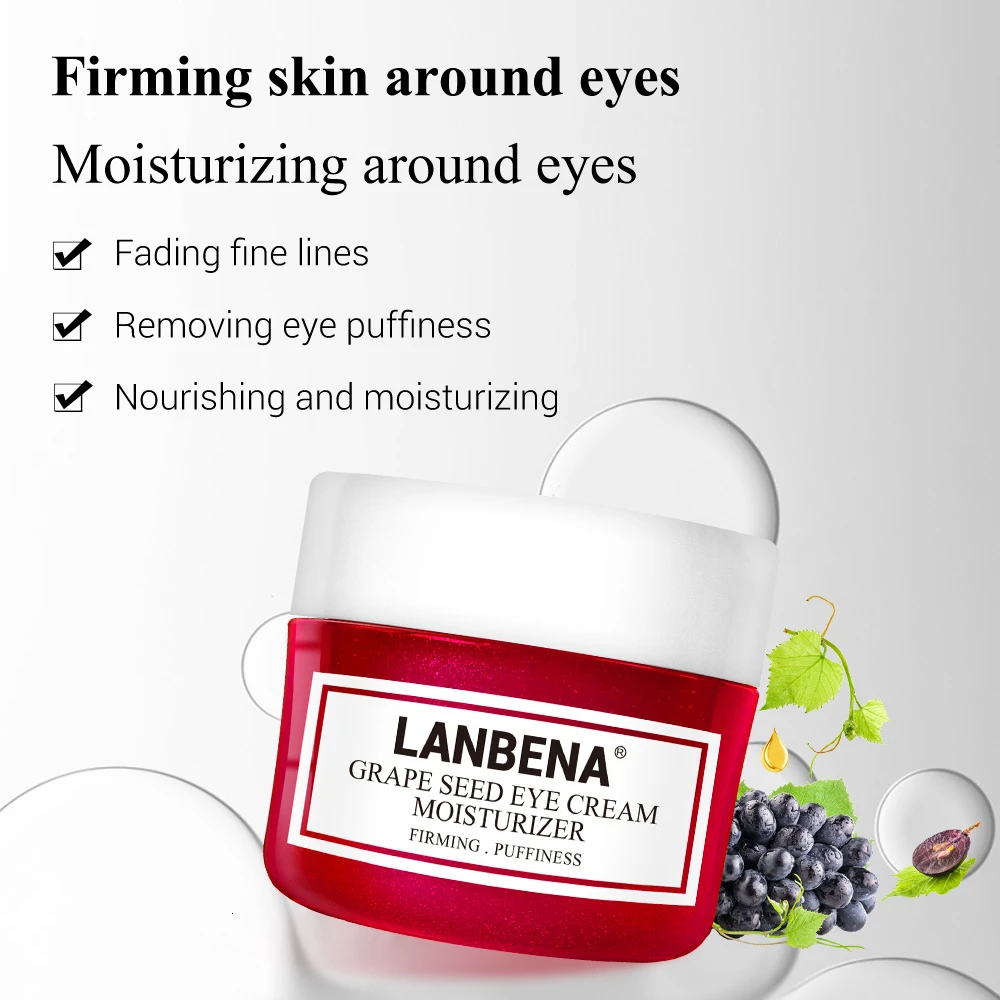 LANBENA Grape Seed Eye Cream Anti Aging Fading Fine Lines Dark Circle Removing Eye Puffiness Moisturizing 1 LANBENA Grape Seed Eye Cream Anti Aging Fading Fine Lines Dark Circle Removing Eye Puffiness Moisturizing 5