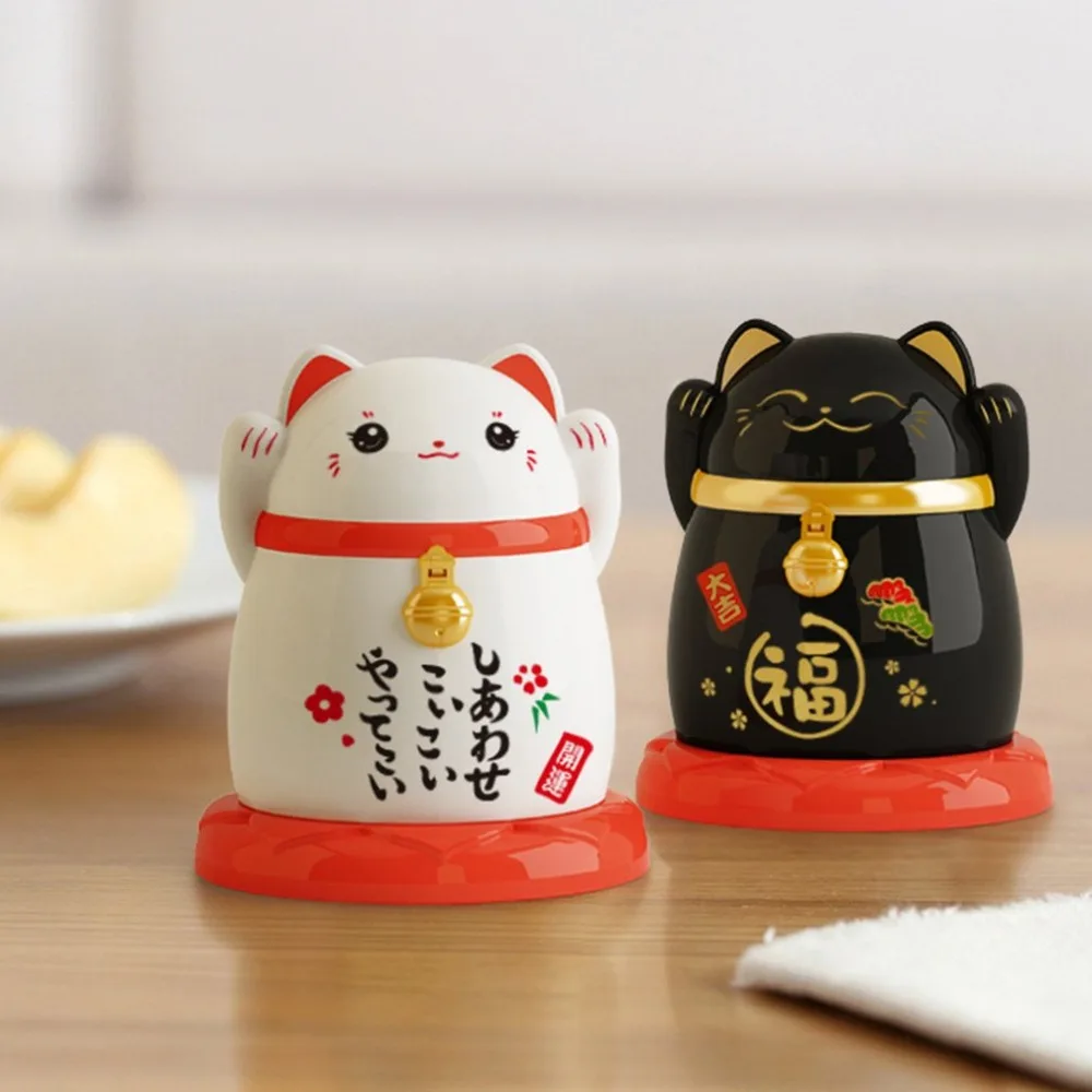 Китай lucky cat Диспенсер Для Зубочисток коробка держатель пластиковые ящики для хранения гостиной кухонные аксессуары дома фэн шуй декоративные