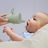 Portable Pure Color Baby Snack Cup Anti Scalding Food Grade Silicone Water Cup Learn To Drink Cup For Children 3
