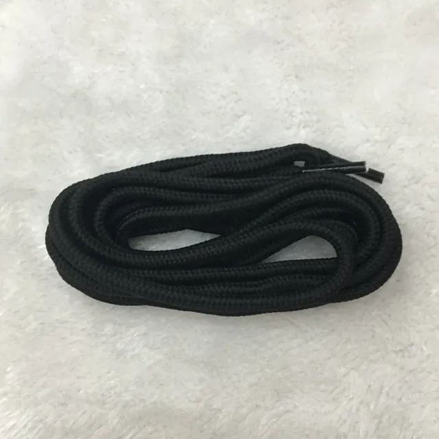1 Pair Classic Solid Round Shoelaces Durable Polyester Shoe laces Boot Laces Sneaker Shoelace 21 Colors 70cm 90cm 120cm 150cm black
