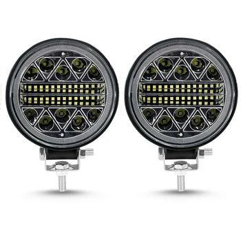 

2Pcs 4 Inches Round LED Work Lights 13600LM Spot Flood Beam Driving Light 102W Auto Vehicles Work Light