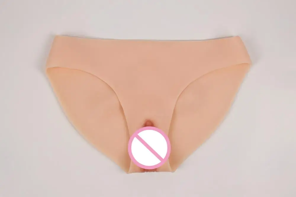 Men's Pseudo-negative Underwear Men's Transsexuals Hidden Cock Lower Body CD Skin Silicone Fake Vagina Panties Men Briefs Thong