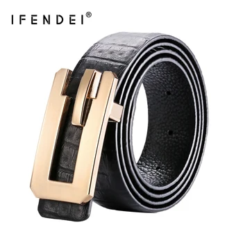 

IFENDEI New First Layer Cowhide Men's Buckle Belt Leather Fashion Simple Creative Leather Belt Men