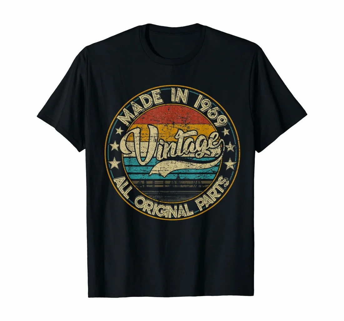 Classic 50th Birthday Gift Tshirt For Men Women Vintage 1969 Tops Tee T Shirt T-Shirt Homme Customized |