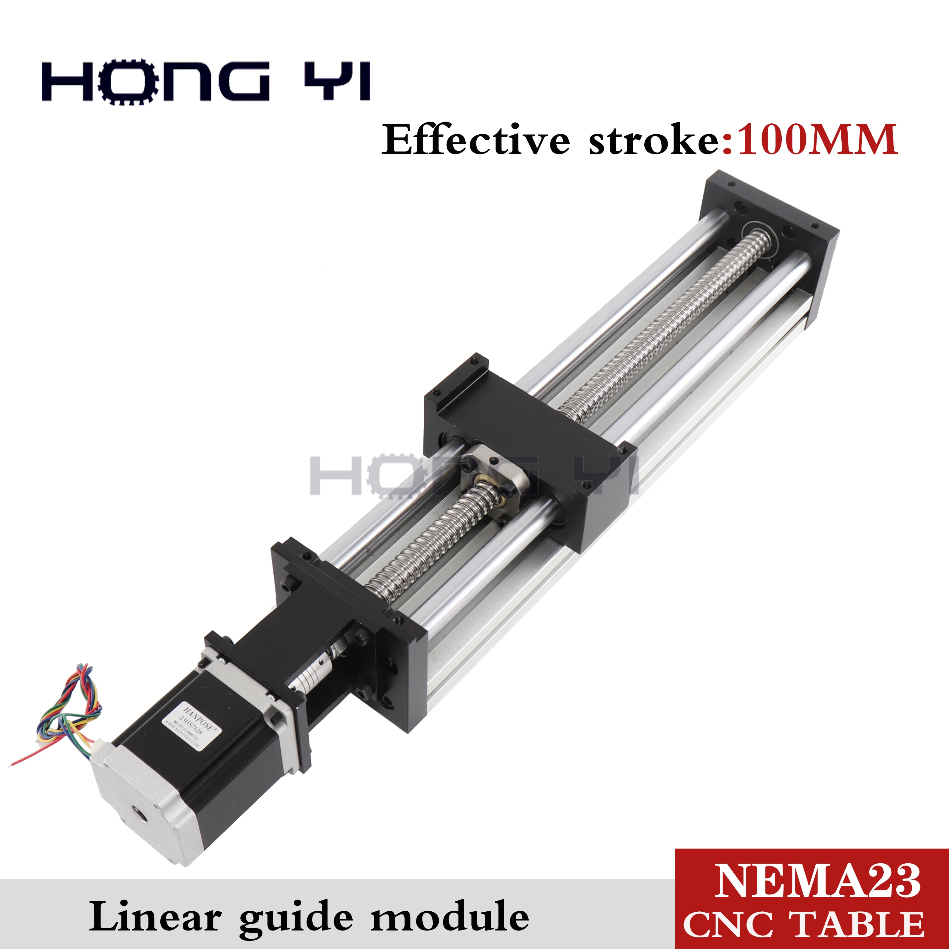 Высокоточные Линейные модули эффективный стробок 100 мм шариковый винт SFU1605 линейный подшипник NEMA 23 шаговый двигатель для ЧПУ стол