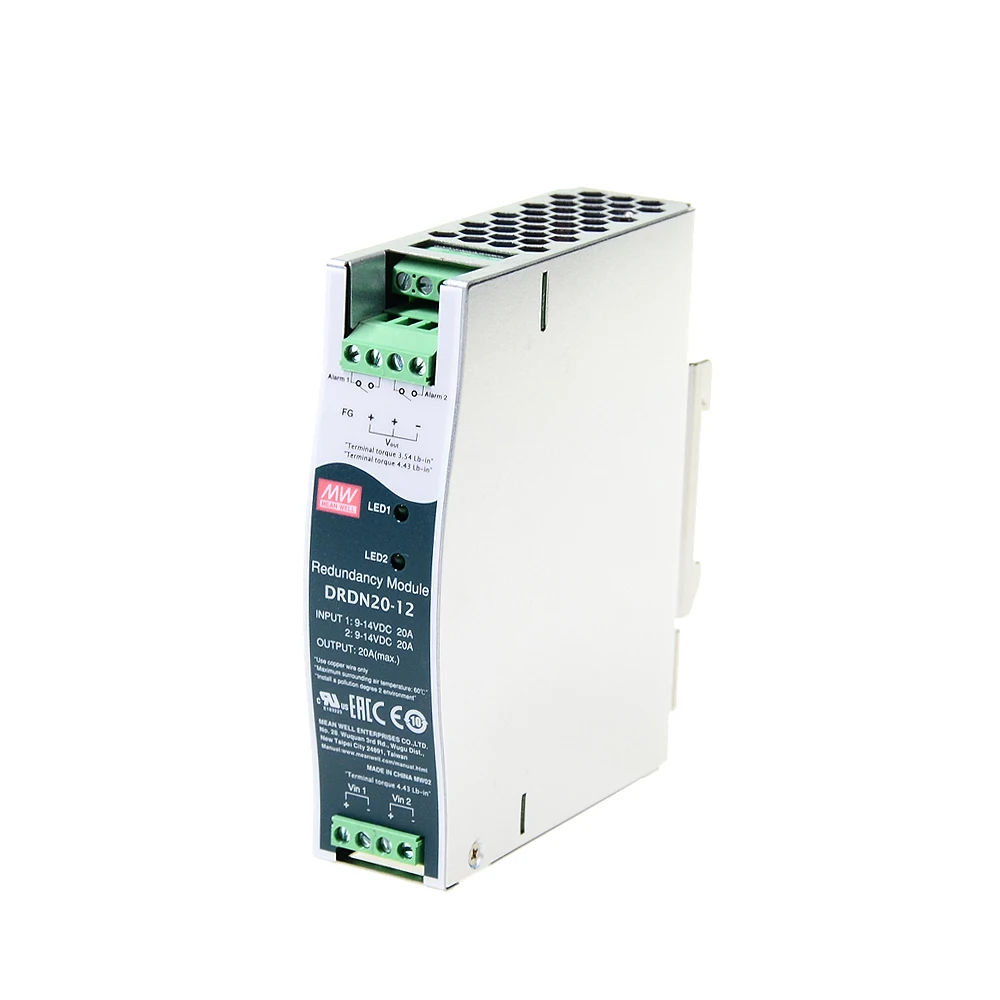 

Original Mean Well DRDN20-12 meanwell 12V DC 20A DIN Rail Type Redundancy Module