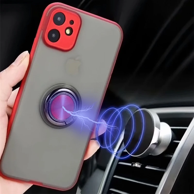 Броня держатель Стенд Кронштейн палец кольцо телефон чехол для Iphone 11/11pro/pro max задняя крышка