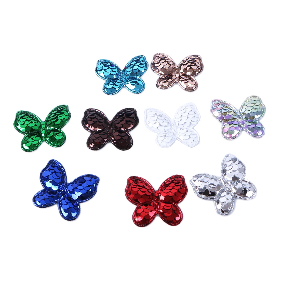 david angie 25pcs/lot Reversible Sequin Star Butterfly Sequins Embroidery Patch DIY Decoration Materials Clothes Bags,25Yc8400
