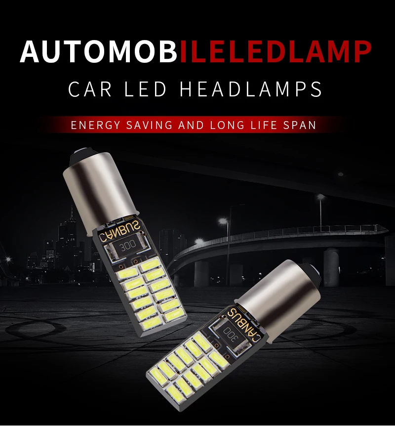1 шт. Автомобильный светодиодный BA9S T4W H6W ba9s t11 24 SMD 4014 светодиодный лампочка без ошибок светодиодный фонарь для парковки автомобиля для укладки противотуманных фар авто univera