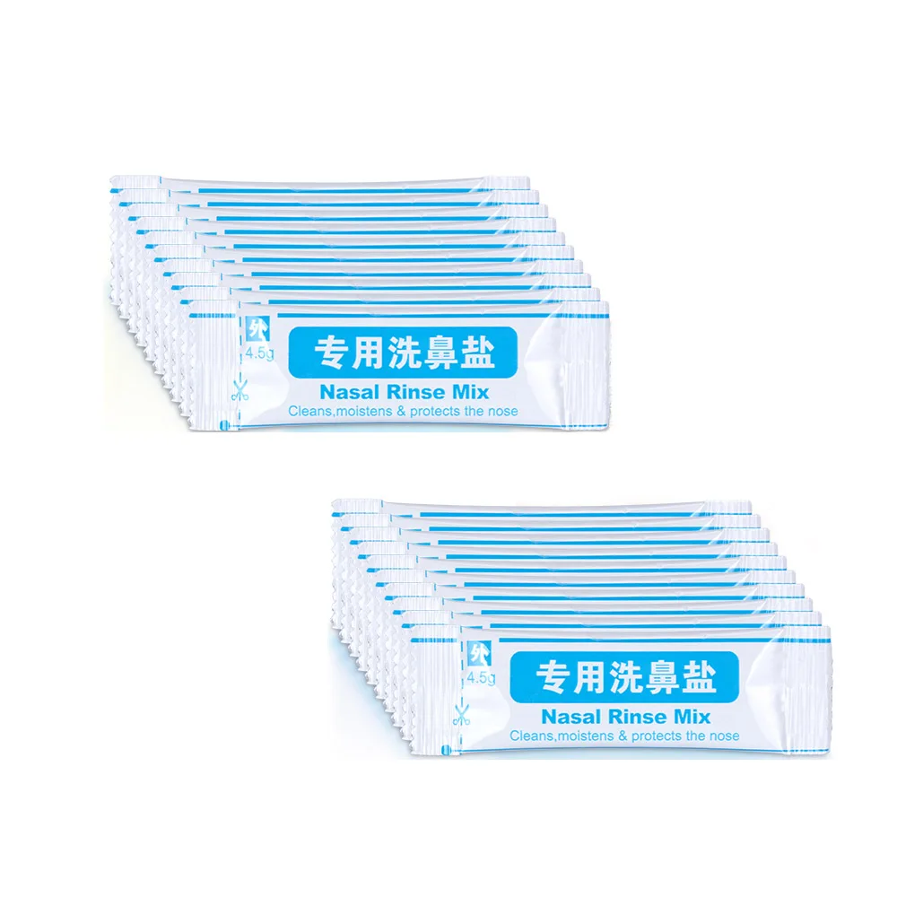 20 bag salt 500ML Nasal Wash Cleaner Irrigator Adults Children 20 Bags Salt Medical Healthy Neti Pot Nose Cleaning Device Nose Wash Cavity - Цвет: 20 bag salt