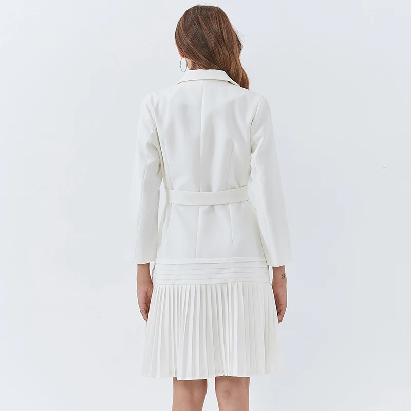 TWOTWINSTYLE Casual Patchwork Ruched Jacket For